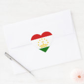Tadzjikistan vlag hart sticker (Envelop)