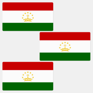 Tadzjikistan vlag labels