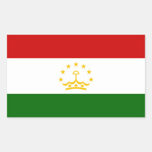 Tadzjikistan vlag rechthoekige sticker