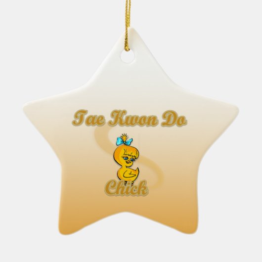 Tae Kwon Do Chick Keramisch Ornament (Voorkant)