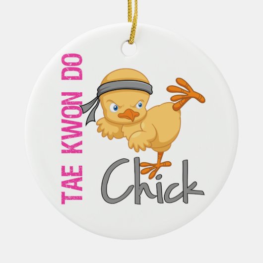 Tae Kwon Do Chick Keramisch Ornament (Voorkant)