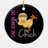 Tae Kwon Do Chick Keramisch Ornament (Achterkant)