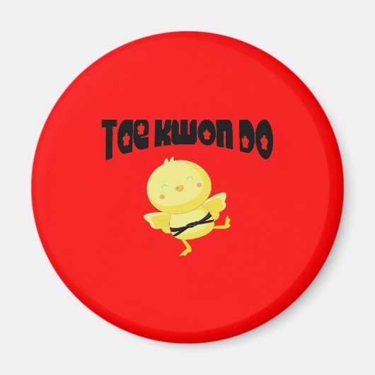 Tae Kwon Do chick Magneet (Voorkant)