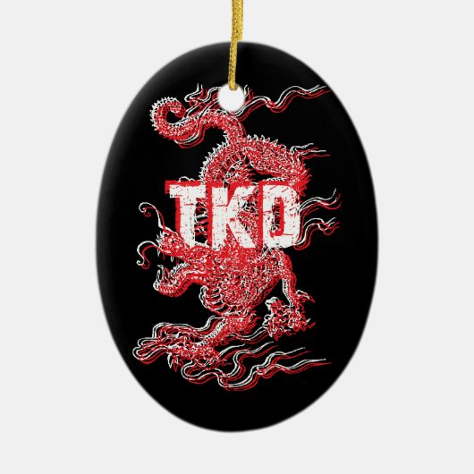 Tae Kwon Do Dragon Ornament (Voorkant)