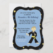 Tae Kwon Do Invitations Anniversaire Ceinture Jaun (Devant)