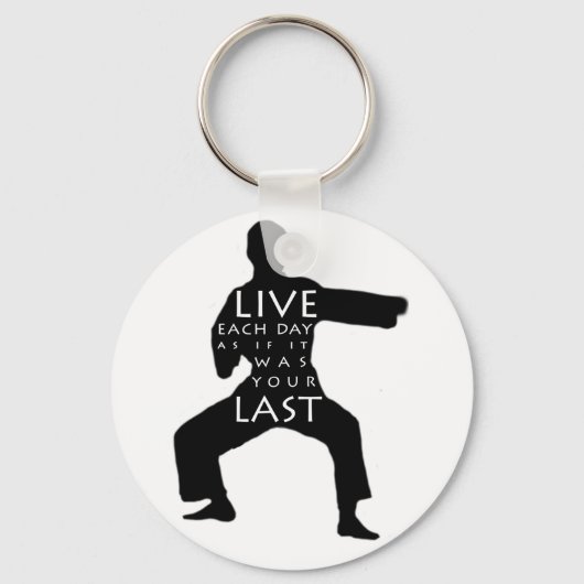 Tae Kwon Do / Karate Sleutelhanger - Elke dag live (Voorkant)