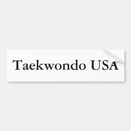 Taekwondo Amerikaanse Bumpersticker (Voorkant)