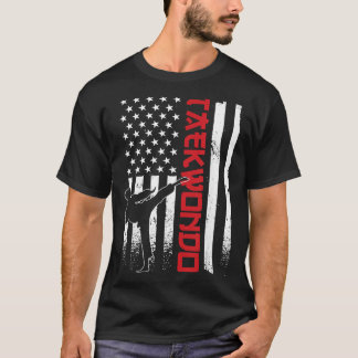 Taekwondo Amerikaanse Vlag Taekwondo Vechters VS-V T-shirt