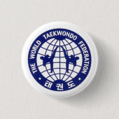 Taekwondo Badge Ronde Button 3,2 Cm (Voorkant)