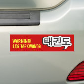 Taekwondo Bumpersticker 1 (Op auto)
