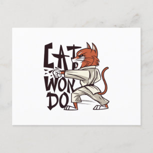 Taekwondo Cat Briefkaart
