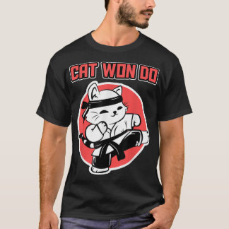 Taekwondo Cat Design voor Sportfans - Kick Cat Wo T-shirt
