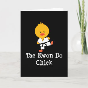 Taekwondo Chick Wenskaart Kaart