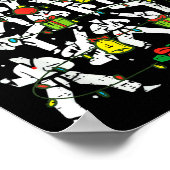 Taekwondo Christmas Tree Xmas Martial Arts Karate Poster (Hoek)