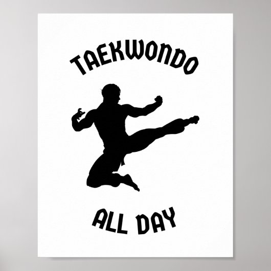 Taekwondo de hele dag poster (Voorkant)