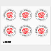 {Taekwondo Dragon} Ronde Sticker (Vel)