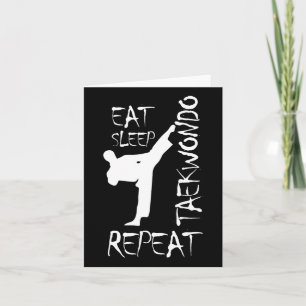 Taekwondo Eat Sleep Taekwondo Herhaal Martial Art  Kaart