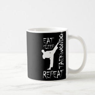 Taekwondo Eat Sleep Taekwondo Herhaal Martial Art Koffiemok