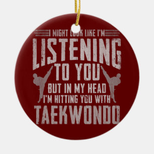 Taekwondo Gifts voor jongens meisjes Volwassenen T Keramisch Ornament