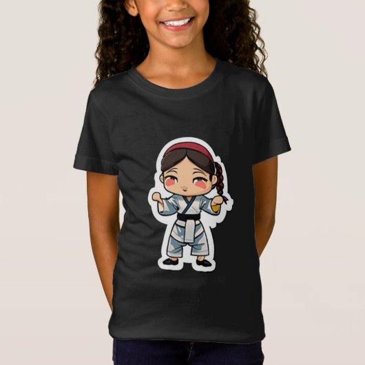 Taekwondo Girl T-shirt (Voorkant)