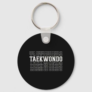 Taekwondo Grappige Gelaagde Tekst Instructeur Coac Sleutelhanger