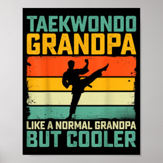 Taekwondo Grootvader Als Een Normale Grootvader Ma Poster