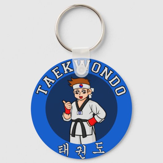 taekwondo guy badge sleutelhanger (Voorkant)
