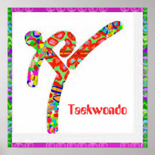 TAEKWONDO - Hobby, oefening, sport Poster