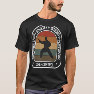 Taekwondo Indomitable Spirit via Control Blac T-shirt
