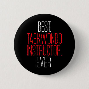 Taekwondo-instructeur Koreaanse vechtsportcoach ca Ronde Button 5,7 Cm