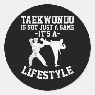 Taekwondo is niet alleen een spel het is een leven ronde sticker