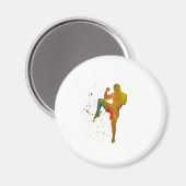 Taekwondo-karate en acuarela magneet (Voorkant / Achterkant)