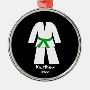 Taekwondo Karate Green Belt Aangepast Metalen Ornament