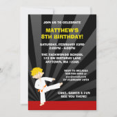 Taekwondo Karate Orange Belt Invitations d'anniver (Devant)