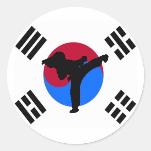 Taekwondo Kicker Stickers (Voorkant)