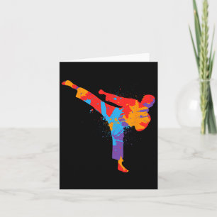 Taekwondo Kleurrijke Vechtsporten Kinder Mannen Jo Kaart