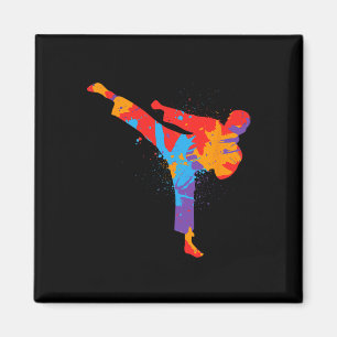 Taekwondo Kleurrijke Vechtsporten Kinder Mannen Jo Magneet