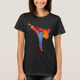Taekwondo Kleurrijke Vechtsporten Kinder Mannen Jo T-shirt