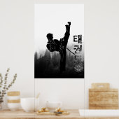 Taekwondo Korean High Kick Poster (Keuken)