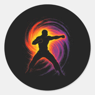 Taekwondo Kunst - Koreaanse Martial Arts Trap Ronde Sticker