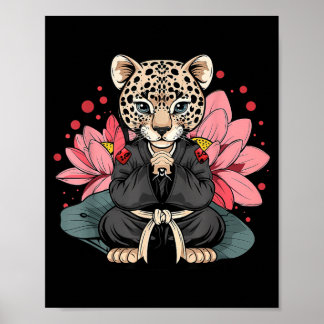 Taekwondo Luipaard Kickboksen Dieren Jiu-Jitsu Poster