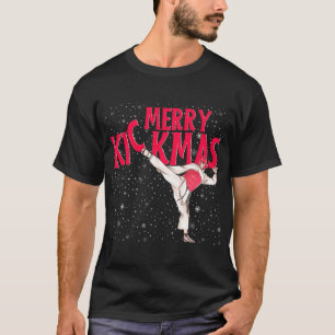 Taekwondo Merry Kickmas, prettige kerstcadeautjes T-shirt