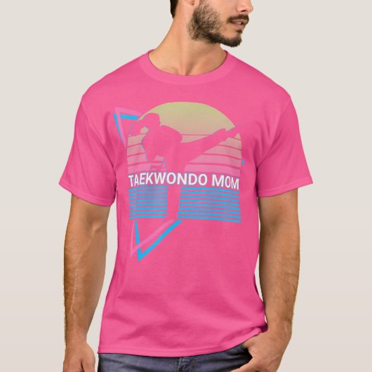 Taekwondo Mom Karate Retro T-shirt (Voorkant)