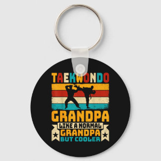 Taekwondo opa zoals een normale opa maar cooler sleutelhanger