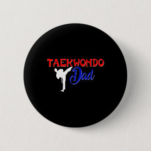 Taekwondo Papa Shirt Tae Kwon do Martial Arts Fath Ronde Button 5,7 Cm