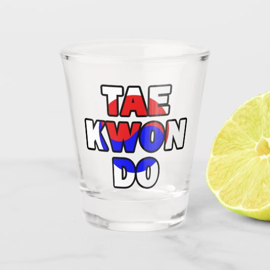 Taekwondo Shot Glas (Voorkant)