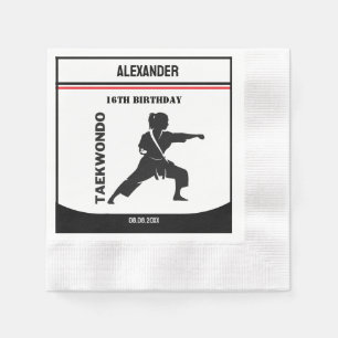 Taekwondo Speler, Verjaardagscadeau, Team Karate Servet
