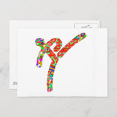 TAEKWONDO Sportkampioenschap Briefkaart (Voorkant / Achterkant)