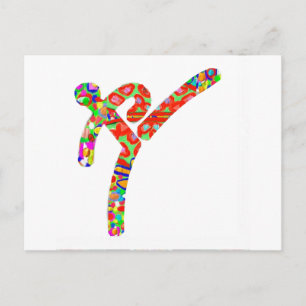 TAEKWONDO Sportkampioenschap Briefkaart