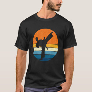 Taekwondo Sports Retro  Sunset Martial Art T-shirt